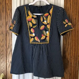 Madewell Embroidered Fable Top